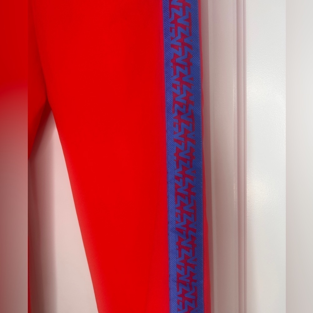 Zadig Voltaire Women’s Paula band pants Sz 42, Red & Blue